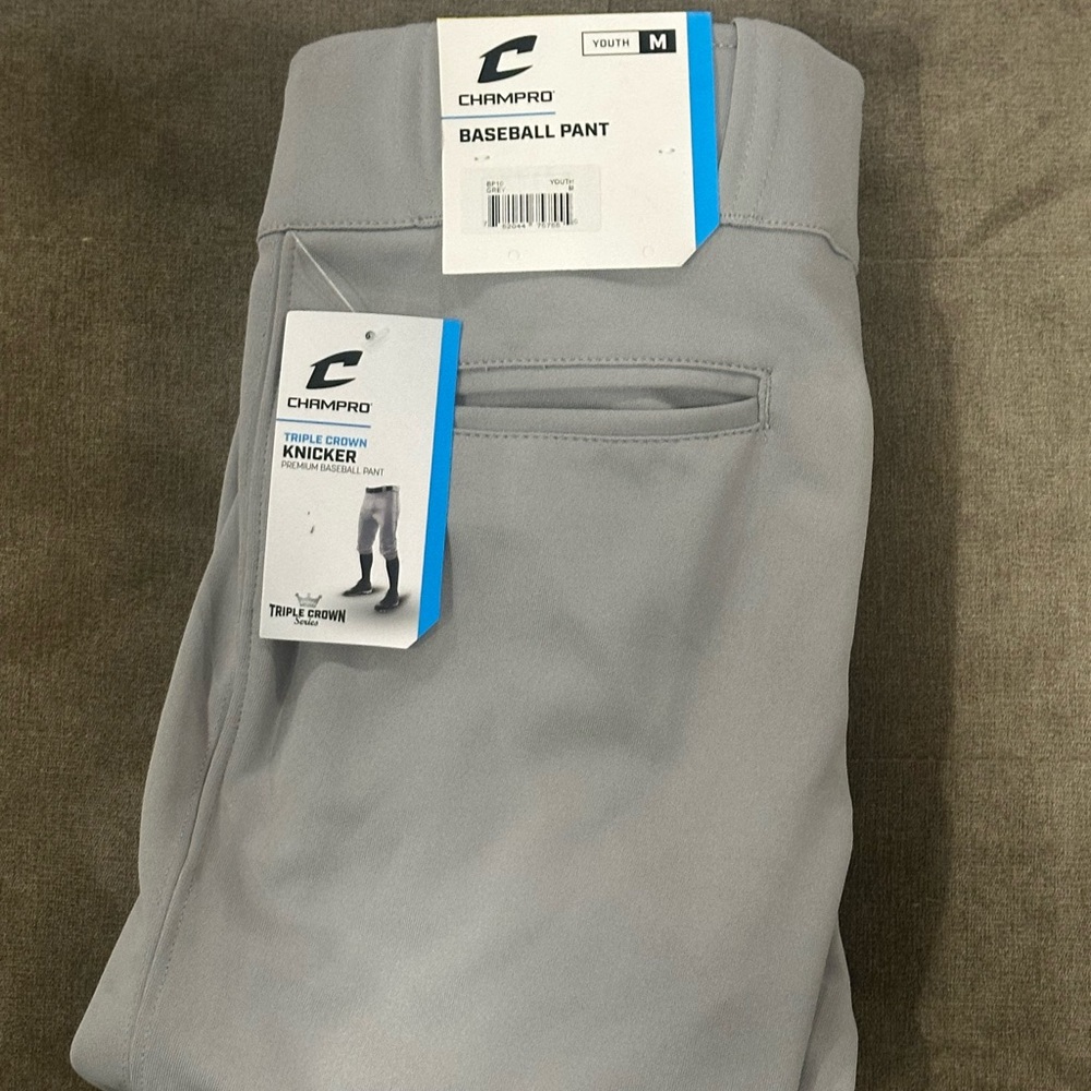 Champro Youth Baseball Pants in Gray
